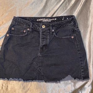 Black denim American eagle skirt